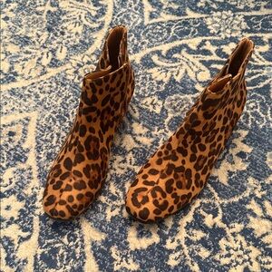 Leopard Print Ankle Booties